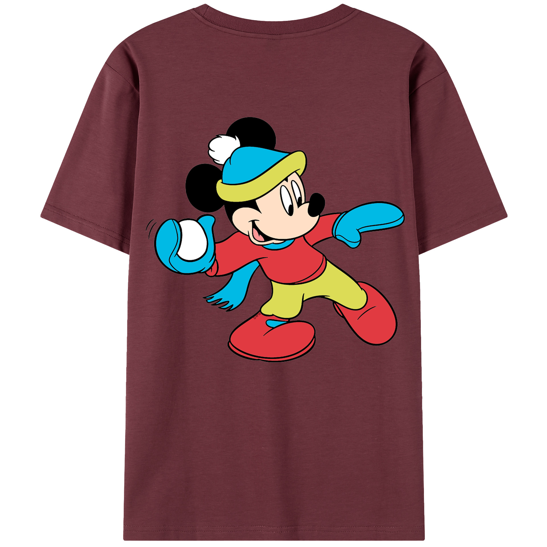 （画像用） ミッキーマウス Mickey Mouse 綿100％半袖Tシャツ（背面プリント）